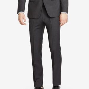 Foundation Italian Wool Suit Pant Slim Charcoal